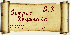 Sergej Kramović vizit kartica